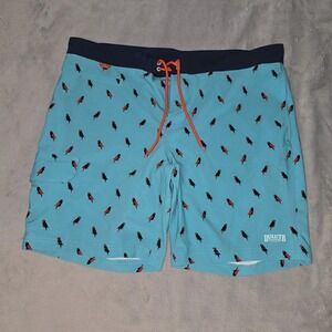 Duluth Trading Board Shorts Mens Size 40 Swim Trunks Parrot Flex